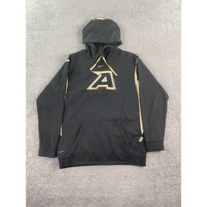 Army Black Knights Hoodie Men Medium Black Nike Team Center Swoosh Logo y2k NCAA